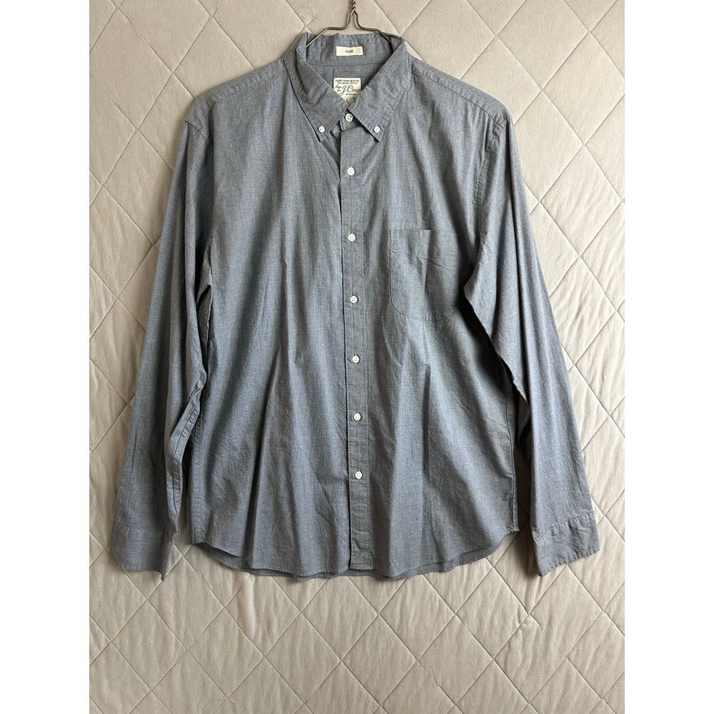 J.Crew Button Up Men's‎ Large Slim Fit Stretch NWT
